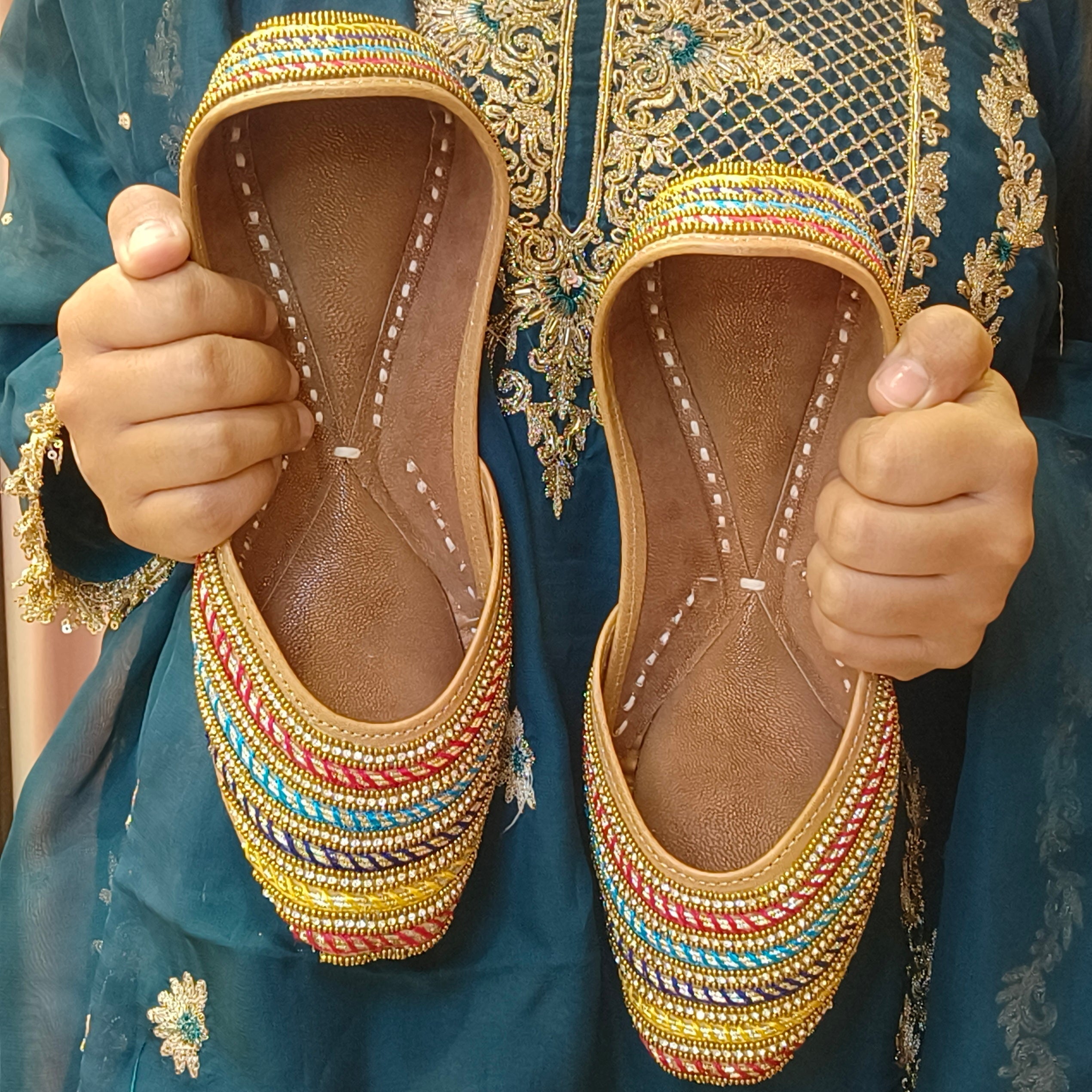 Punjabi Jutti multi Lace Work2503