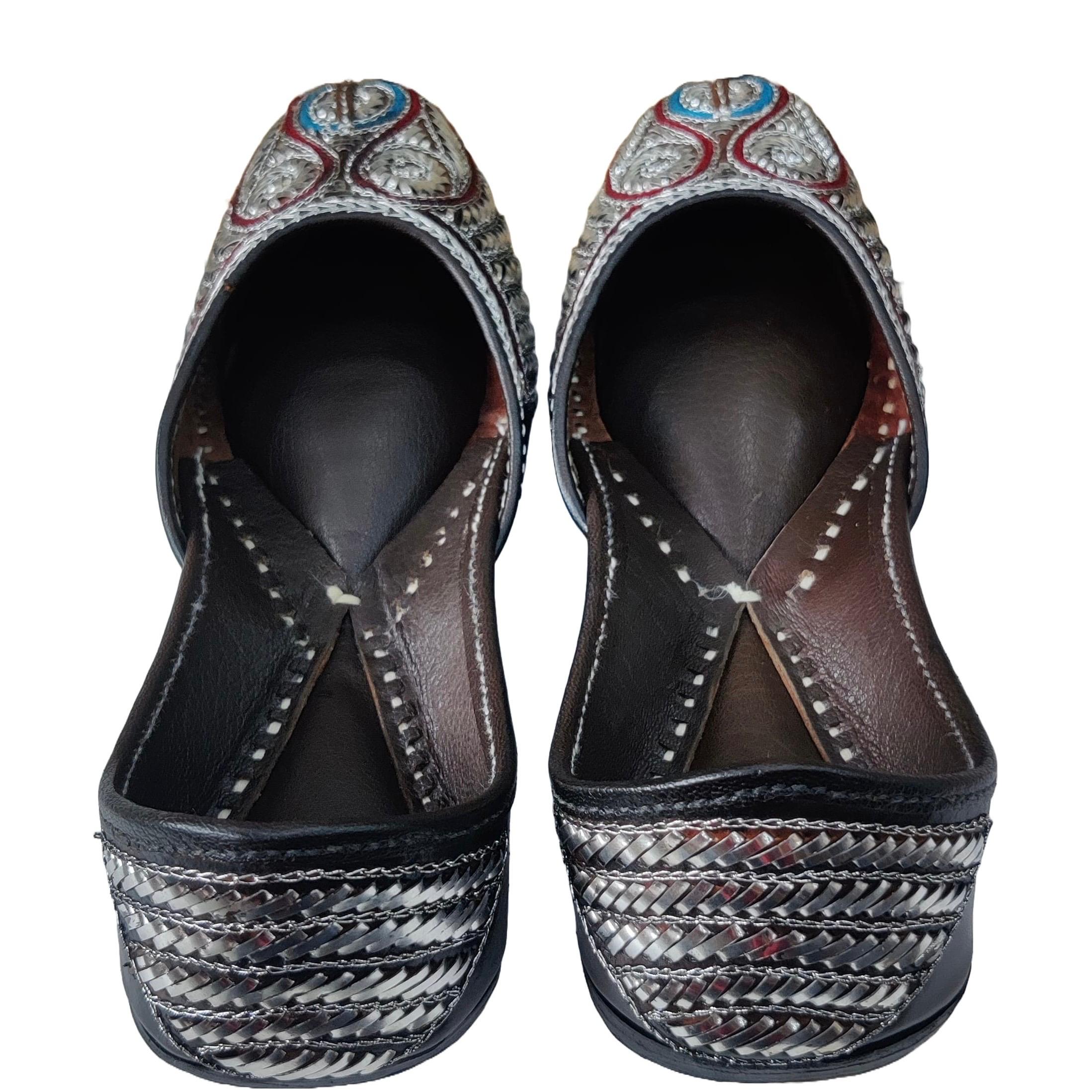 Punjabi Jutti pakisatni upper mota tilla work in  leather work 0313