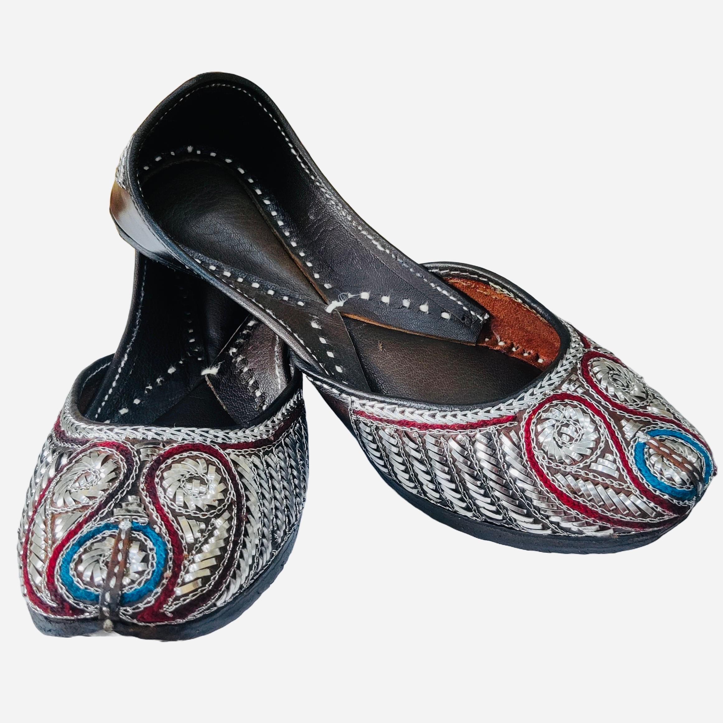 Punjabi Jutti pakisatni upper mota tilla work in  leather work 0313