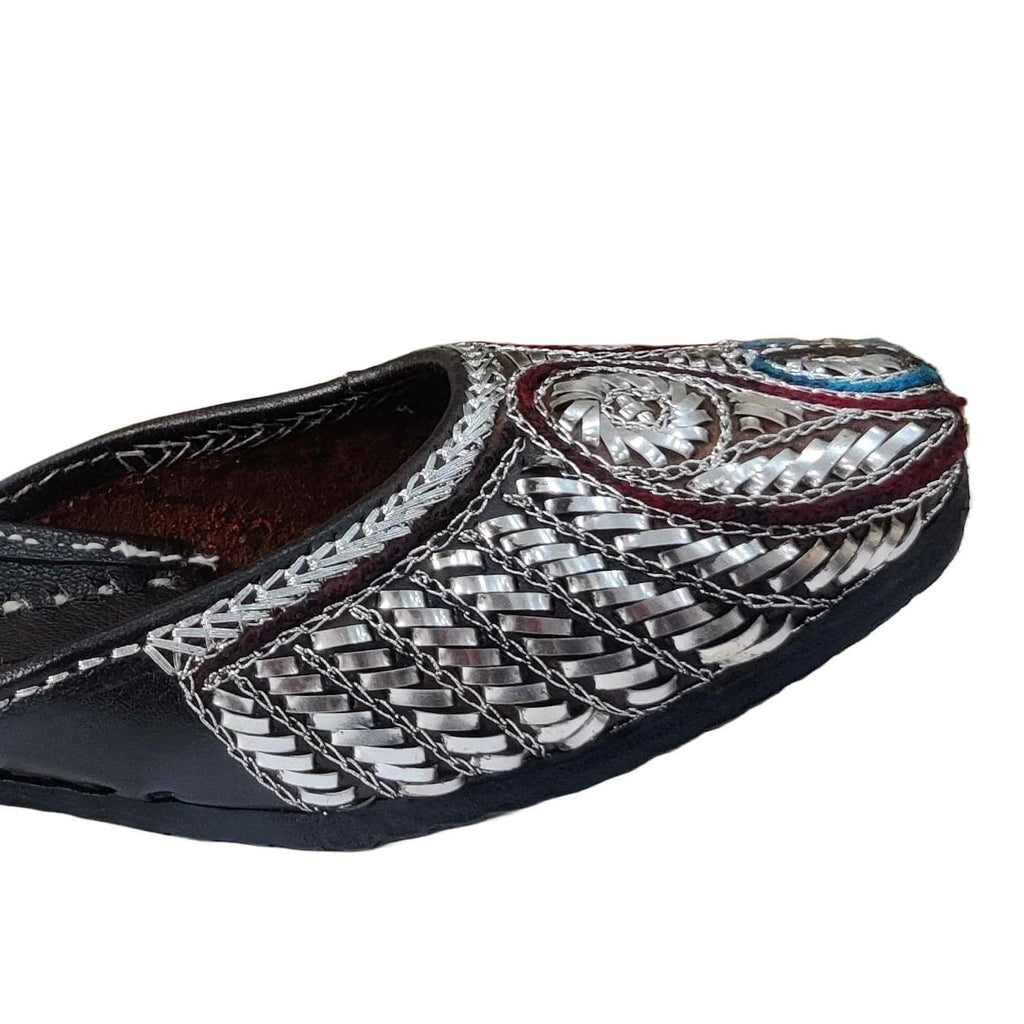 Punjabi Jutti pakisatni upper mota tilla work in  leather work 0313