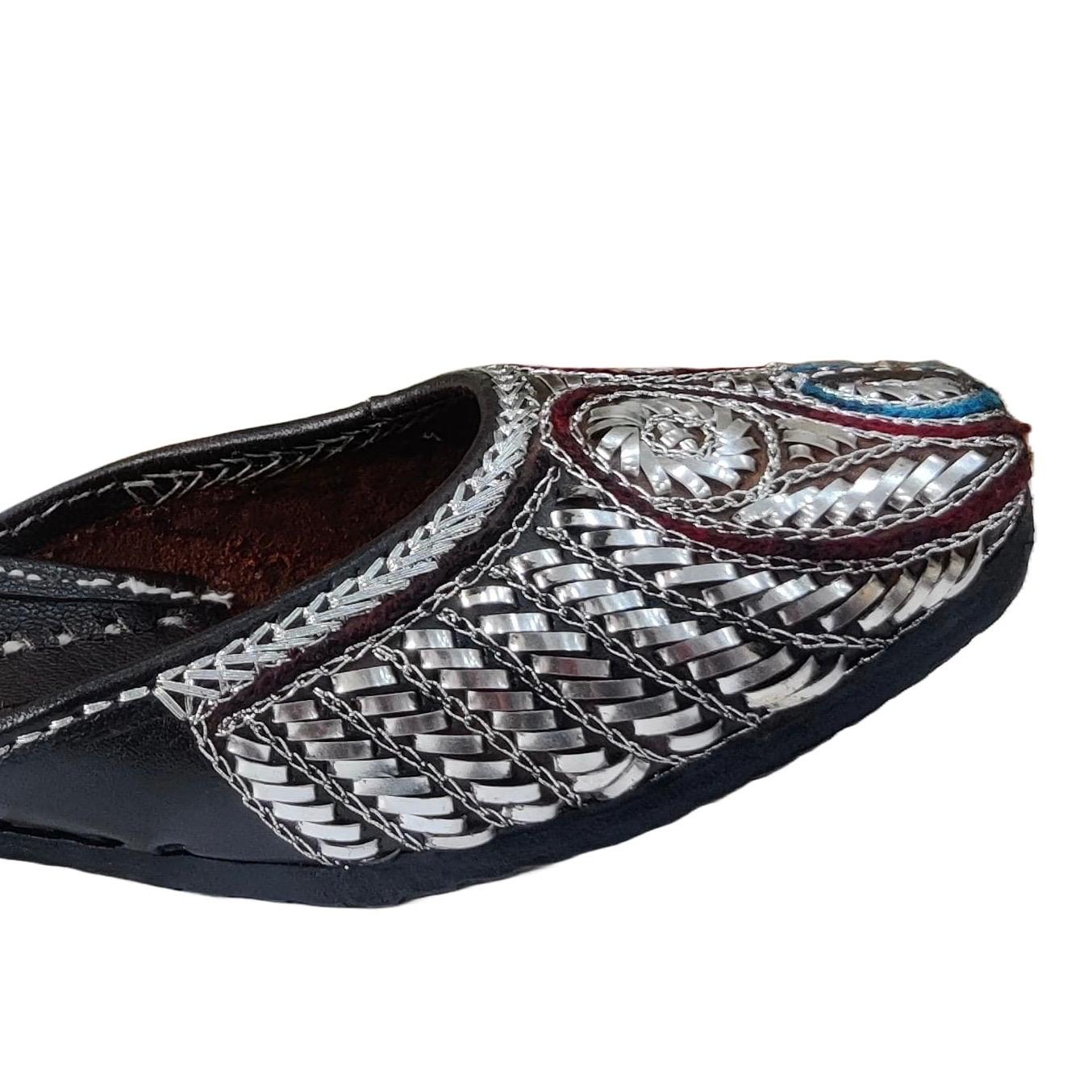 Punjabi Jutti pakisatni upper mota tilla work in  leather work 0313