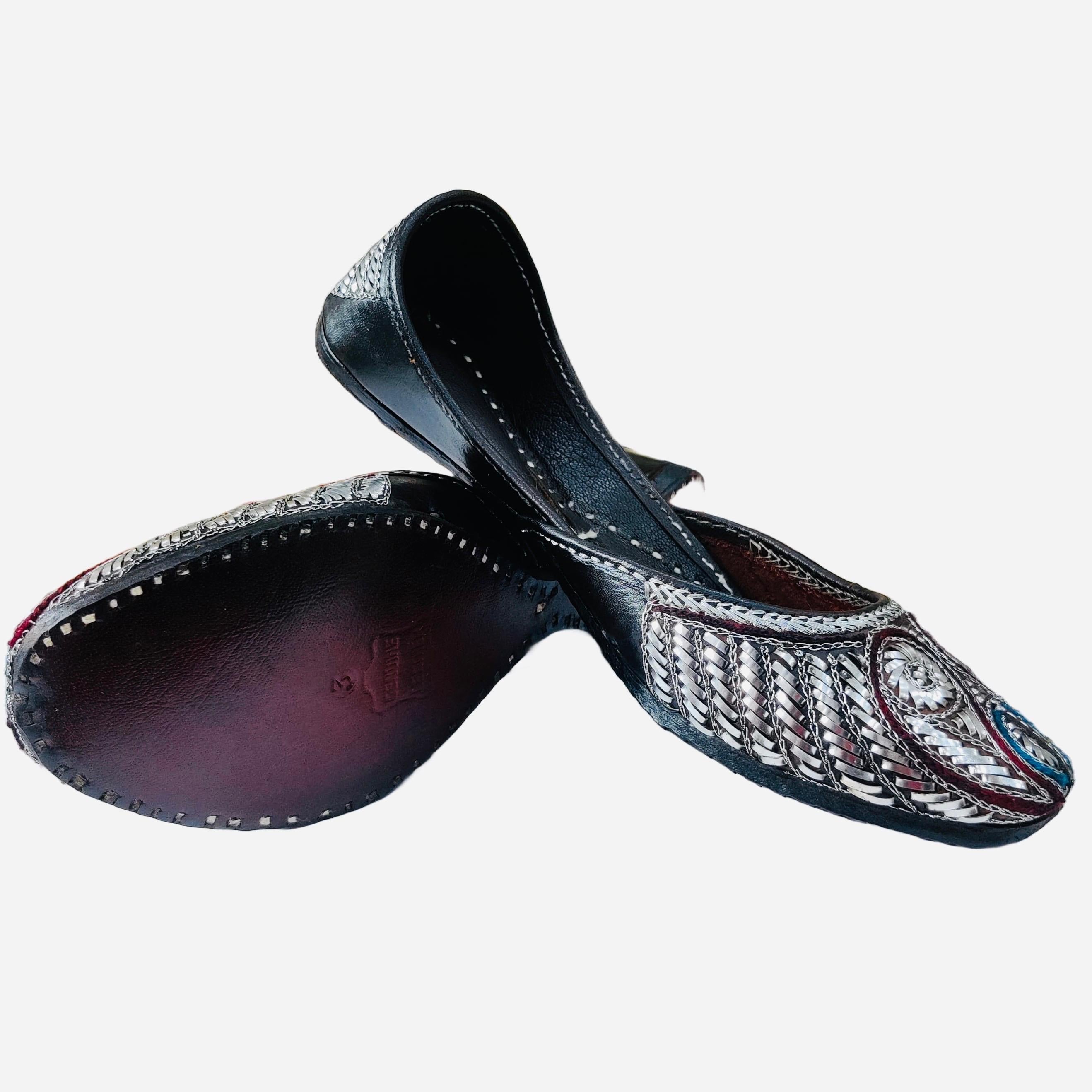 Punjabi Jutti pakisatni upper mota tilla work in  leather work 0313